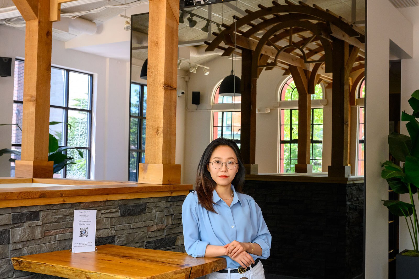 Lin Chu at Evergreen Restaurant's downtown Ann Arbor location.