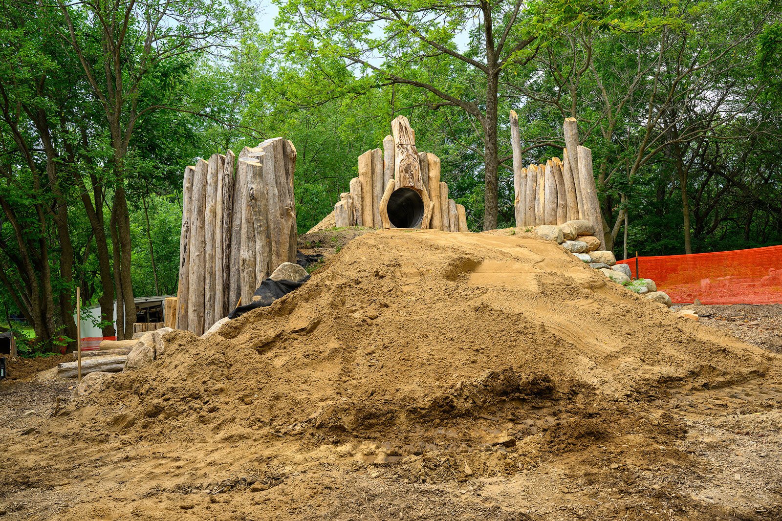 The LSNC Nature Playscape under construction.