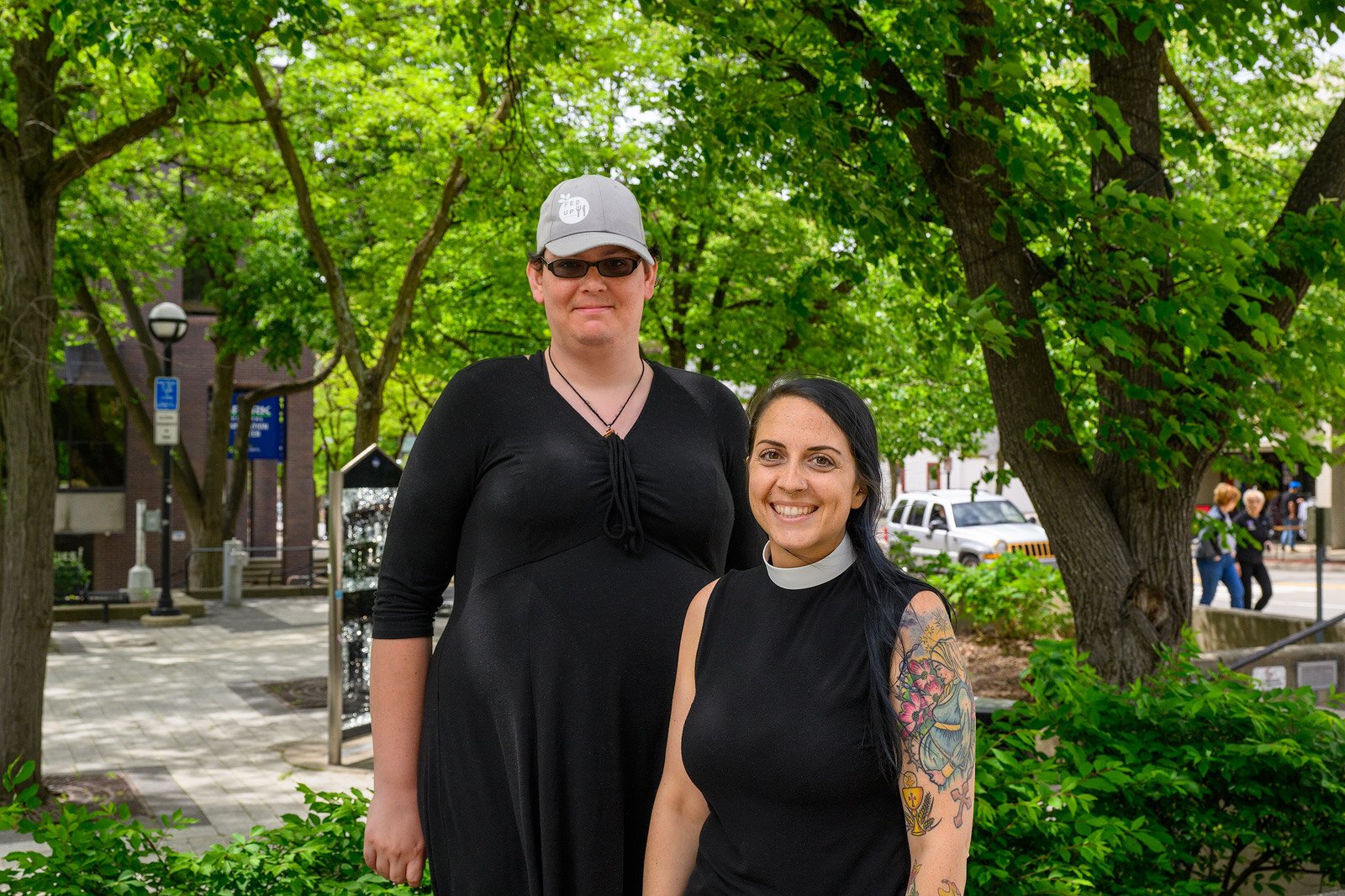 FedUp volunteer Mykayla Richards and FedUp executive director Anna Taylor-McCants at Liberty Plaza.
