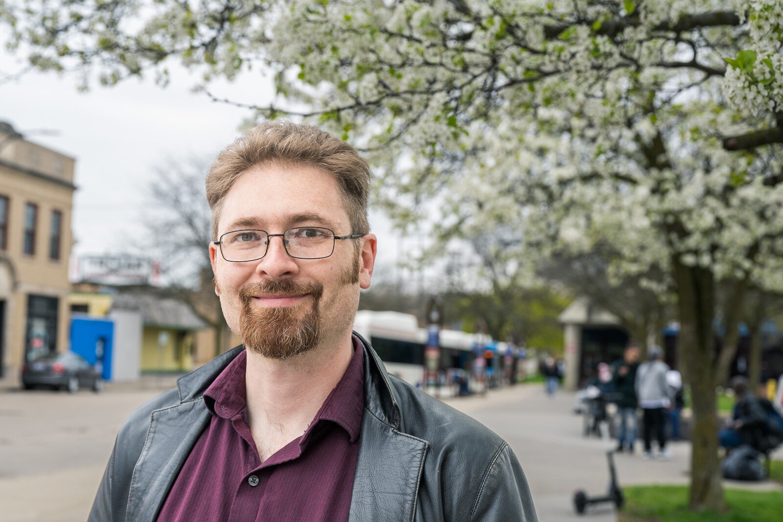 Jesse Miller at the Ypsilanti Transit Center.