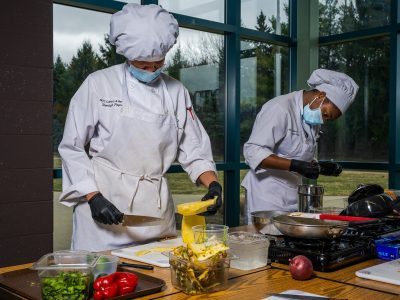 Ypsilanti Community High School students at the RCTC culinary arts program.