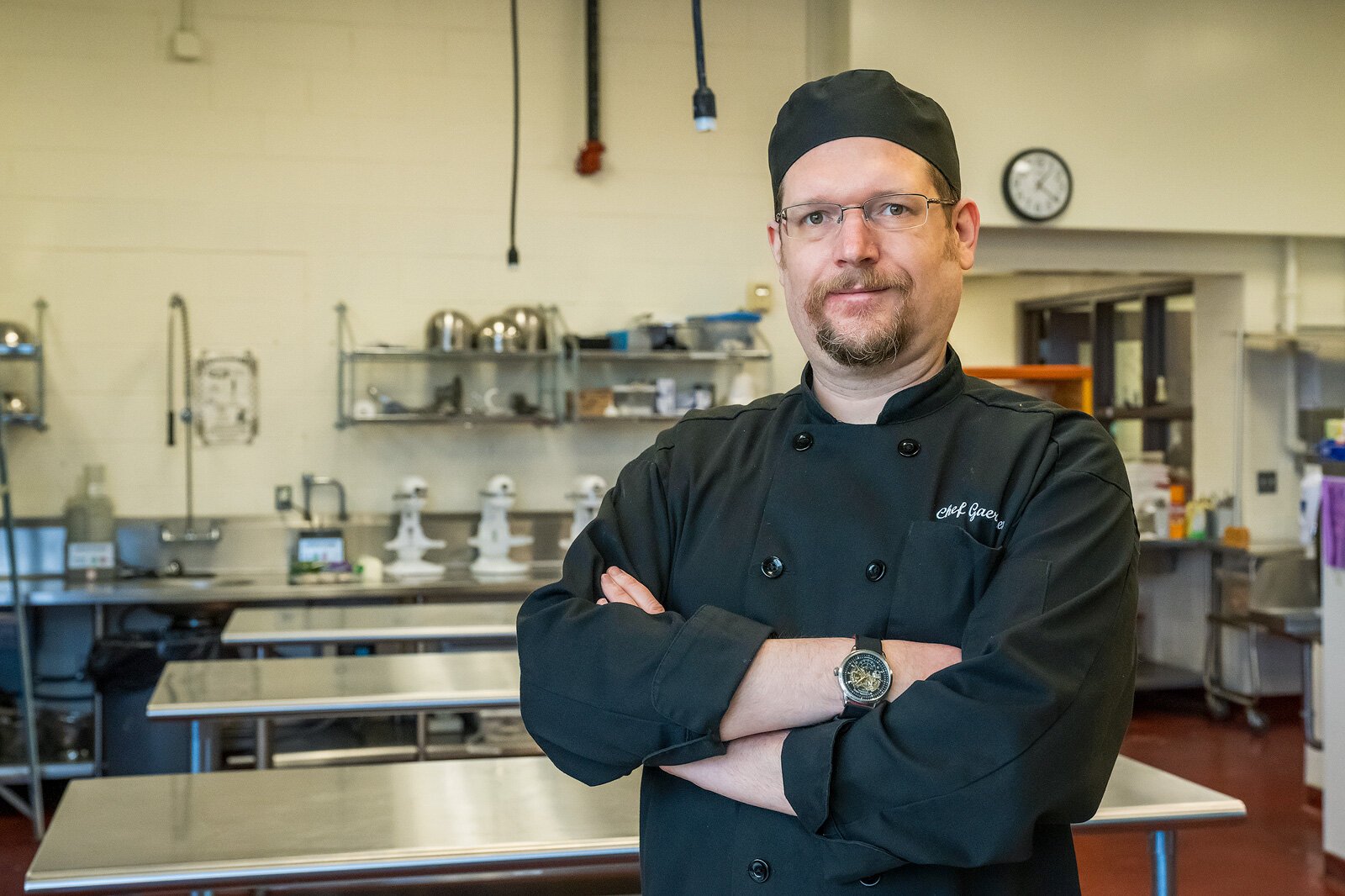 Ypsilanti's Regional Career Technical Center culinary instructor Chef Aaron Gaertner.