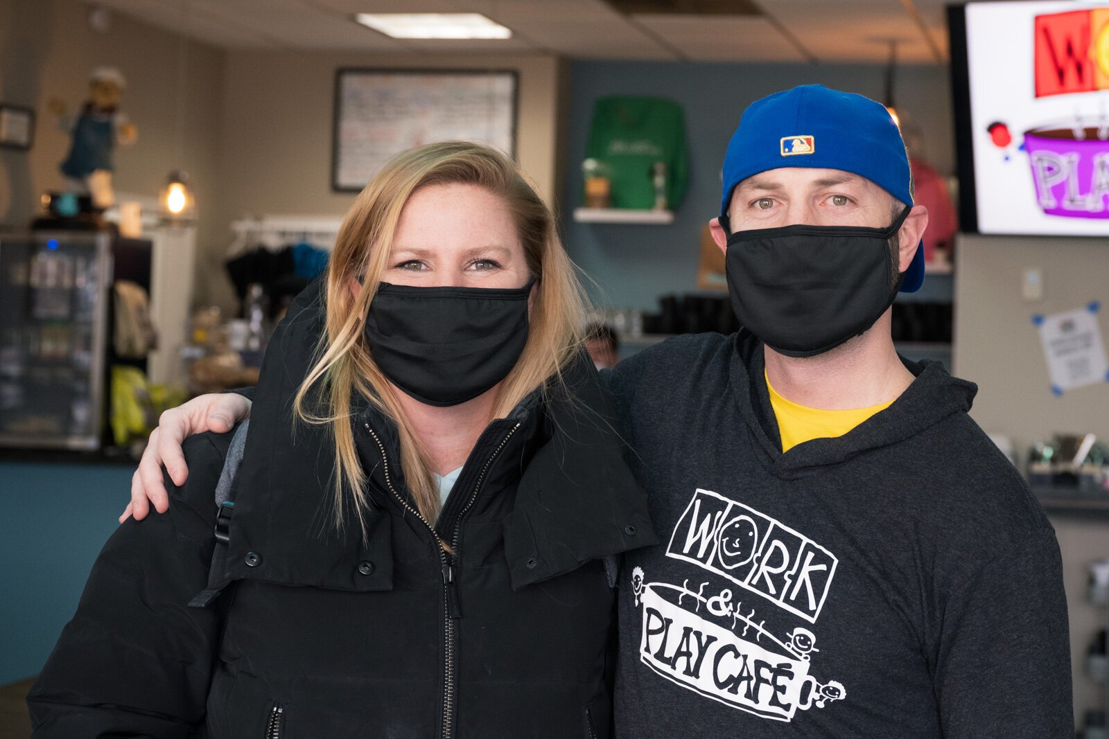 Amy & Steve Berg at Work & Play Café.