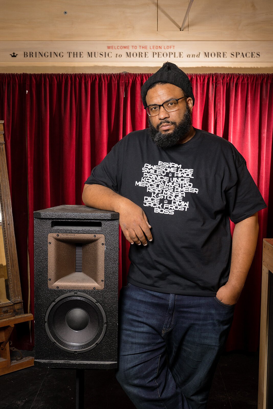 Grove Studios educational programs coordinator Rod Wallace at Leon Loft.