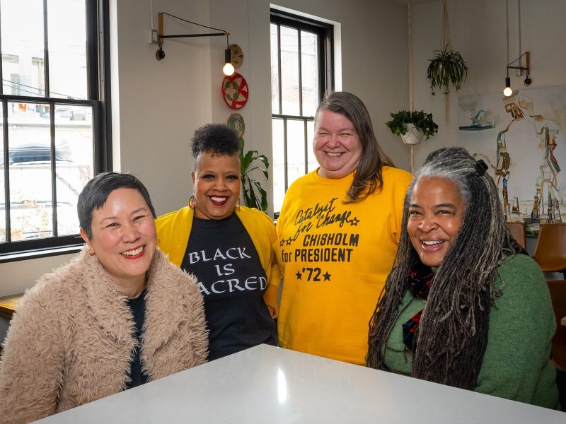 Linette Lao, Yodit Mesfin Johnson, Jessica Letaw, and Deborah Meadows at Bellflower restaurant in Ypsilanti.
