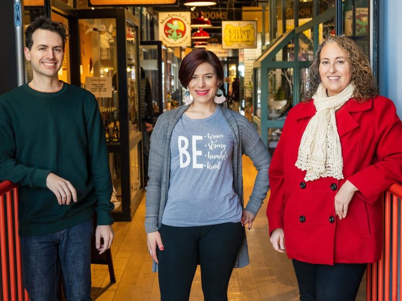 YpsiWrites' Brent Miller, Celeste Kanpurwala, and Amy Wright.