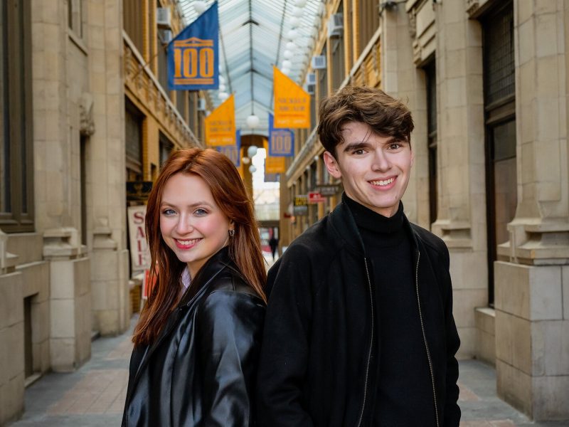 Northern Town Parodies' Nina Groll and Jack Doyle.