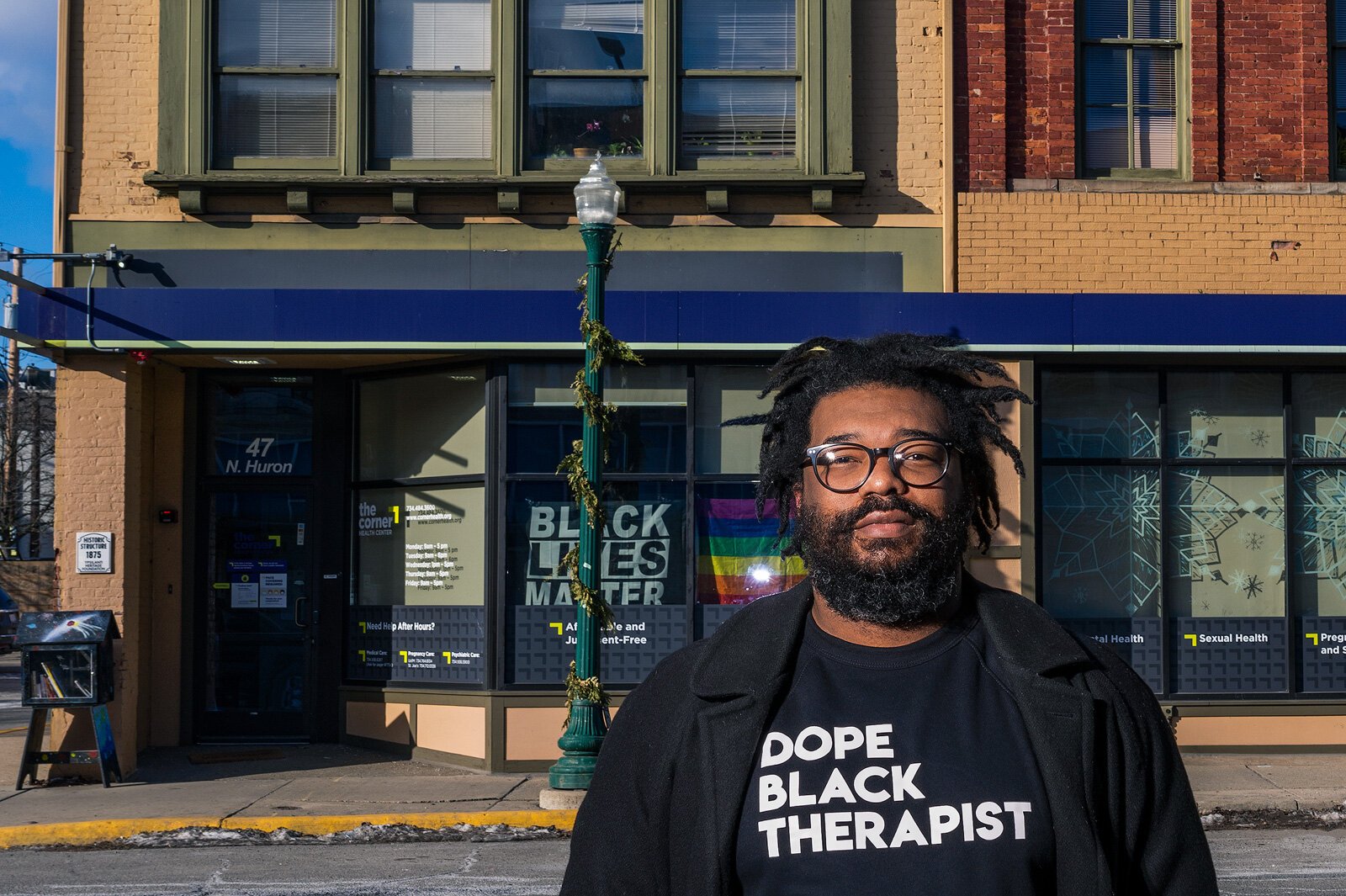 Corner Health Center mental health therapist Jonathan Edwards.