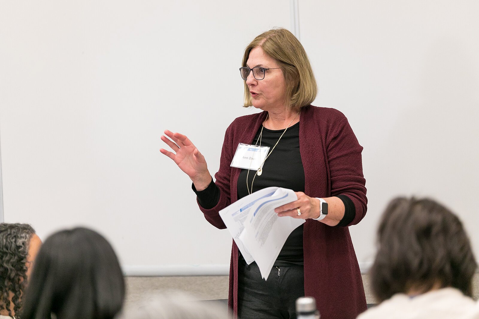 Ann Davis speaks at a 2019 Washtenaw Health Initiative stakeholders meeting.