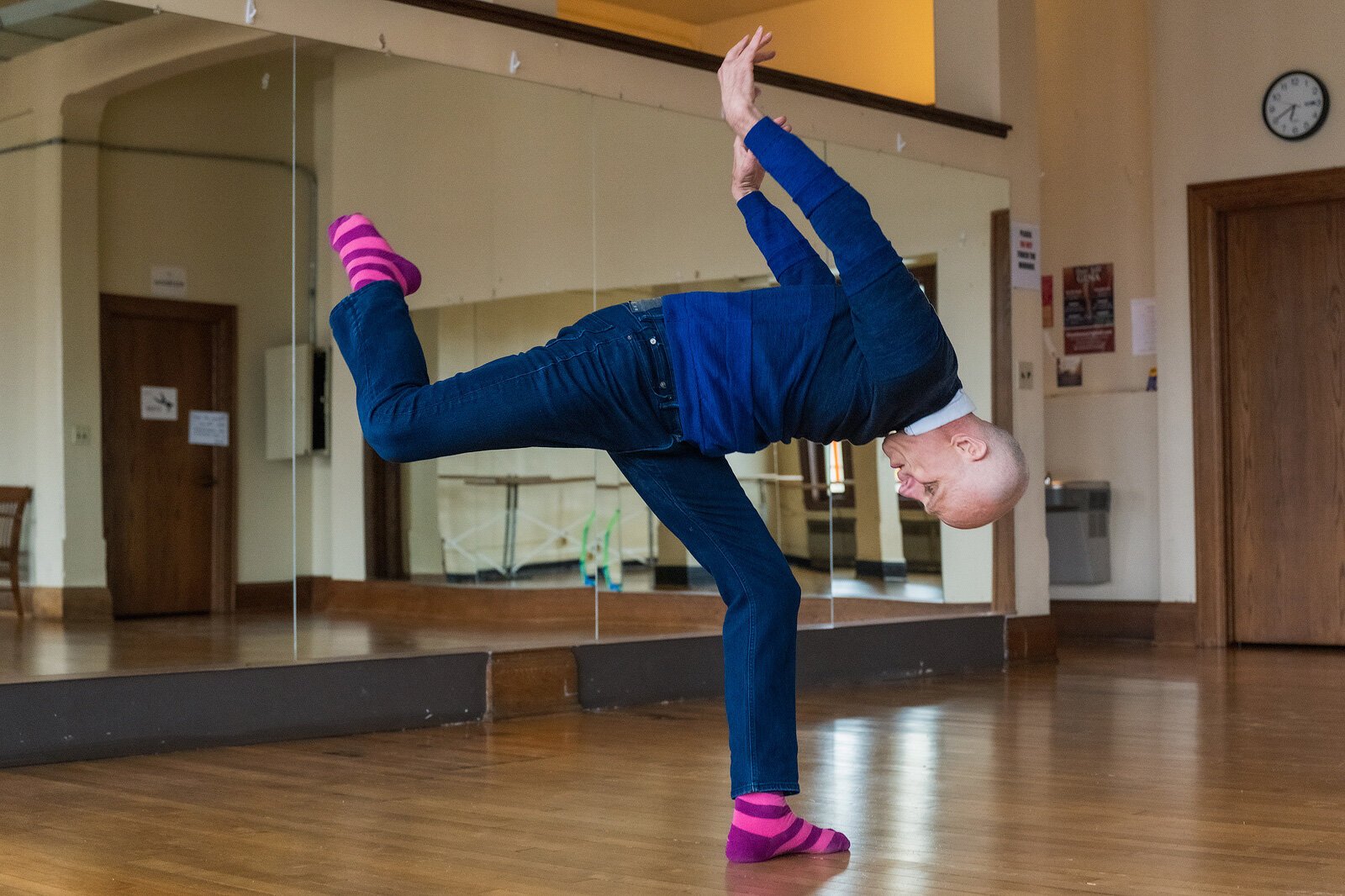 Peter Sparling in the dance studio at Riverside Arts Center.