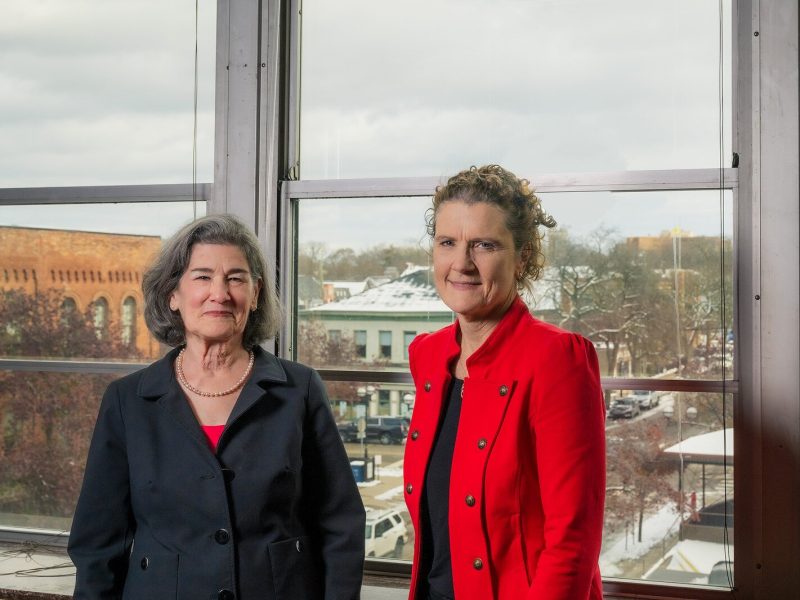 Washtenaw County Treasurer Catherine McClary and Judge Julia Owdziej.