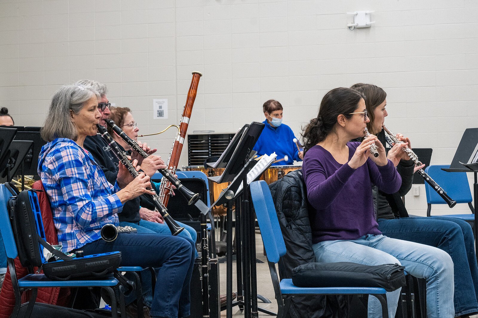 The Ypsilanti Symphony Orchestra rehearses at the Lincoln High School Performing Arts Center.
