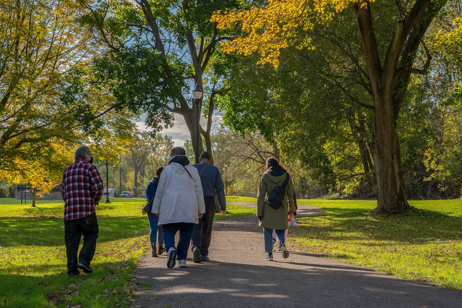 Fresh Start clubhouse wellness walk at Riverside Park.