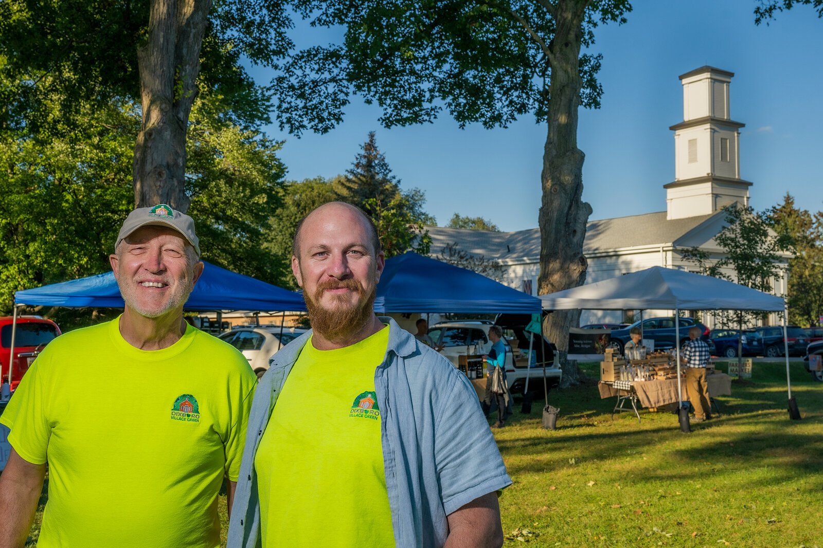 Tom Freeman and Jason Gold at the Dixboro Farmers' Market.