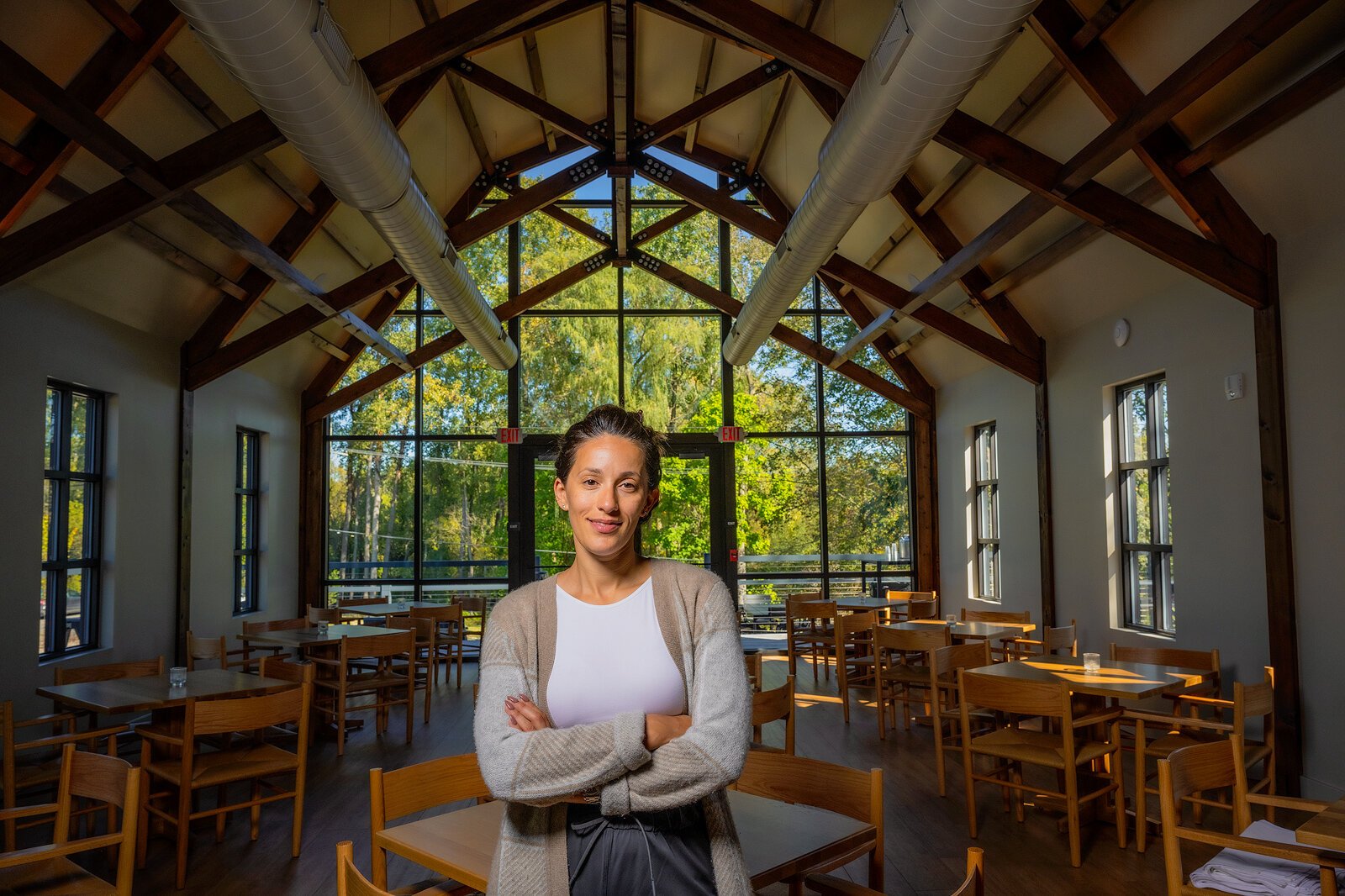 Sava Farah inside the future Dixboro House space.