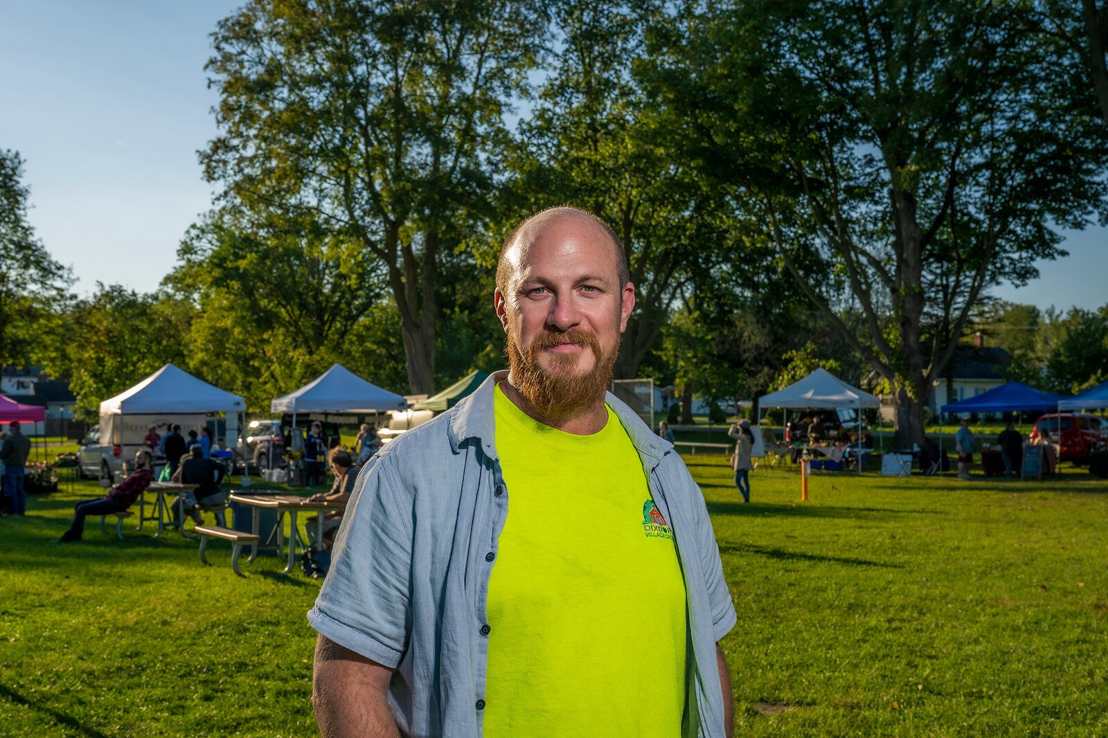 Jason Gold at the Dixboro Farmers' Market,