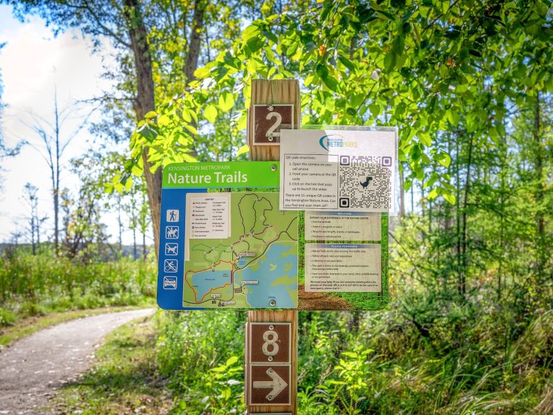 Signage at Kensington Metropark.