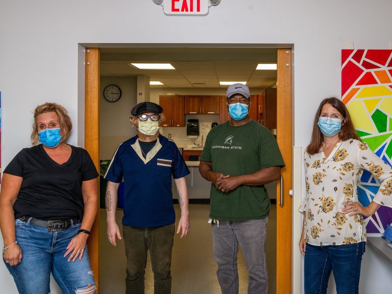 CARES staff members Tamera Lewis, Scott Leeman, Anthony Bass, and Melisa Tasker.