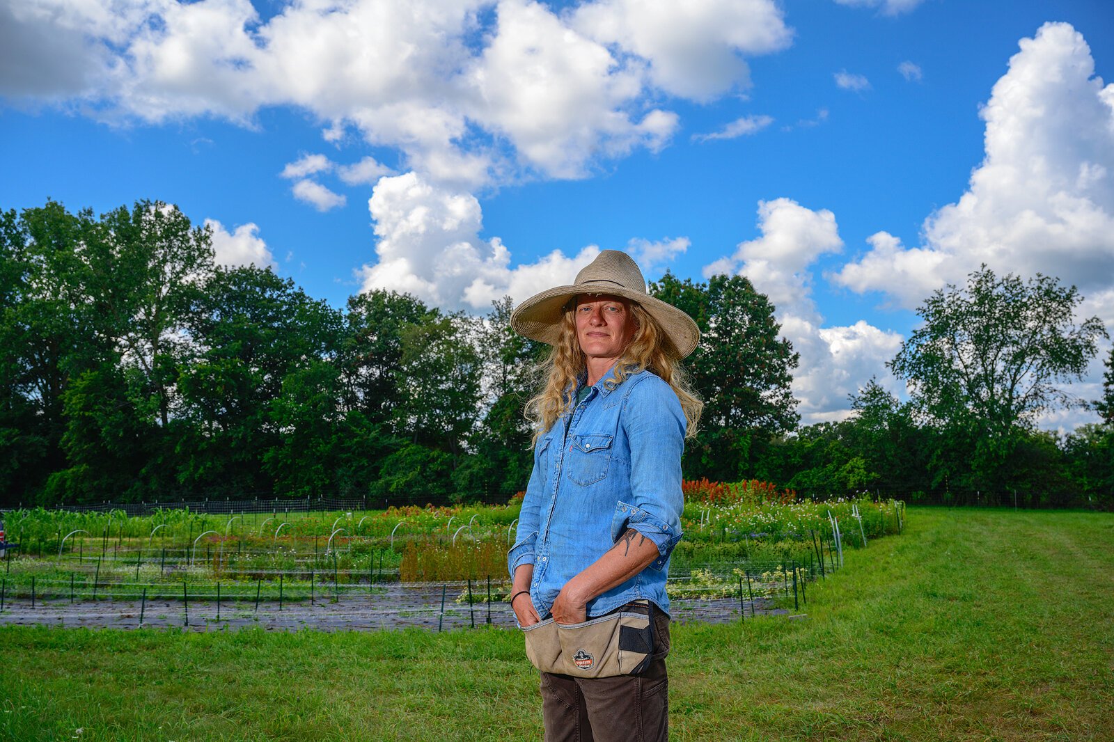 Kate Cleveland at Petal Pusher Farm.