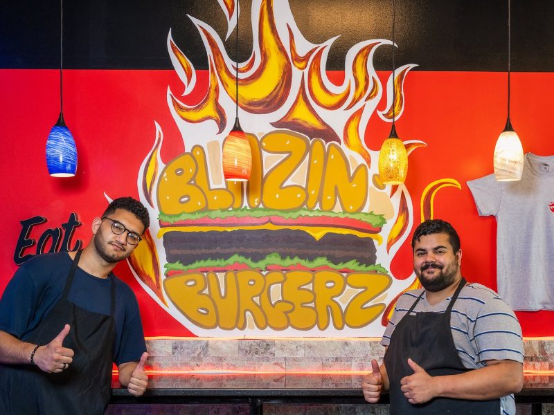 Blazin' Burgerz co-owners Farook Issa and Khaled Naser.