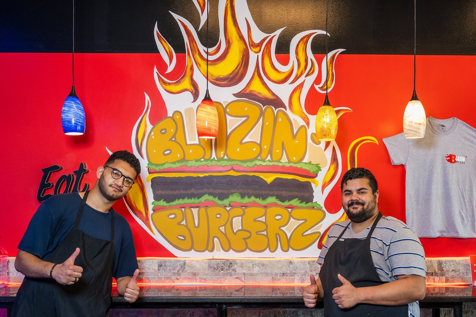 Blazin' Burgerz co-owners Farook Issa and Khaled Naser.
