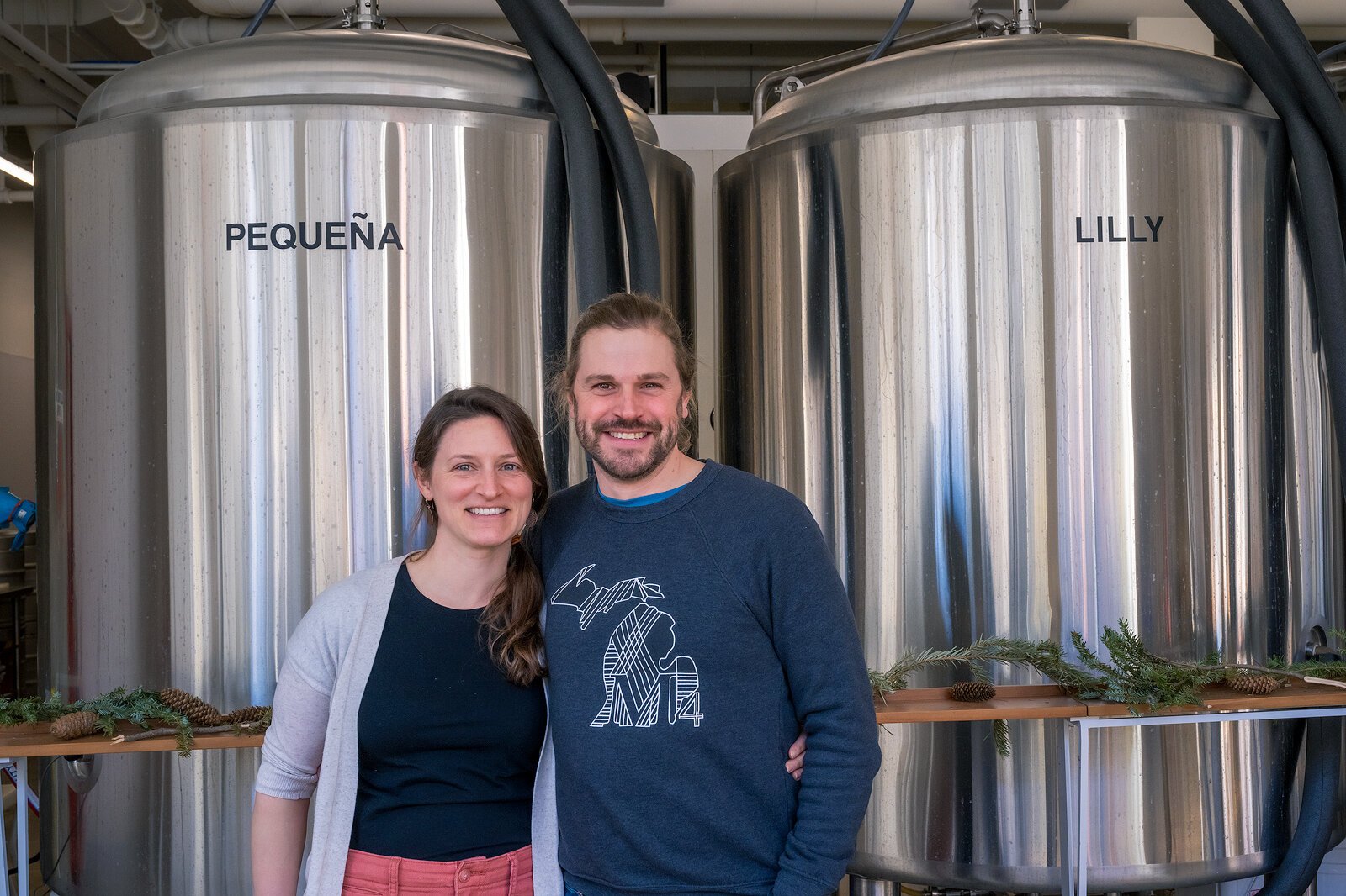 BlÃ¸m Meadworks owners Lauren Bloom and Matt Ritchey.