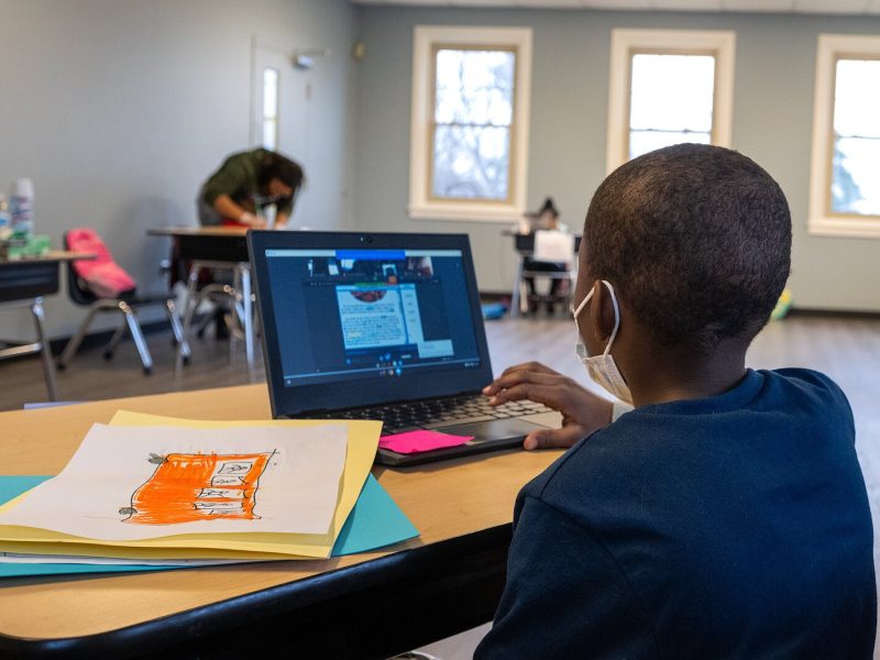 A student at the Parkridge Community Center Learning Lab.