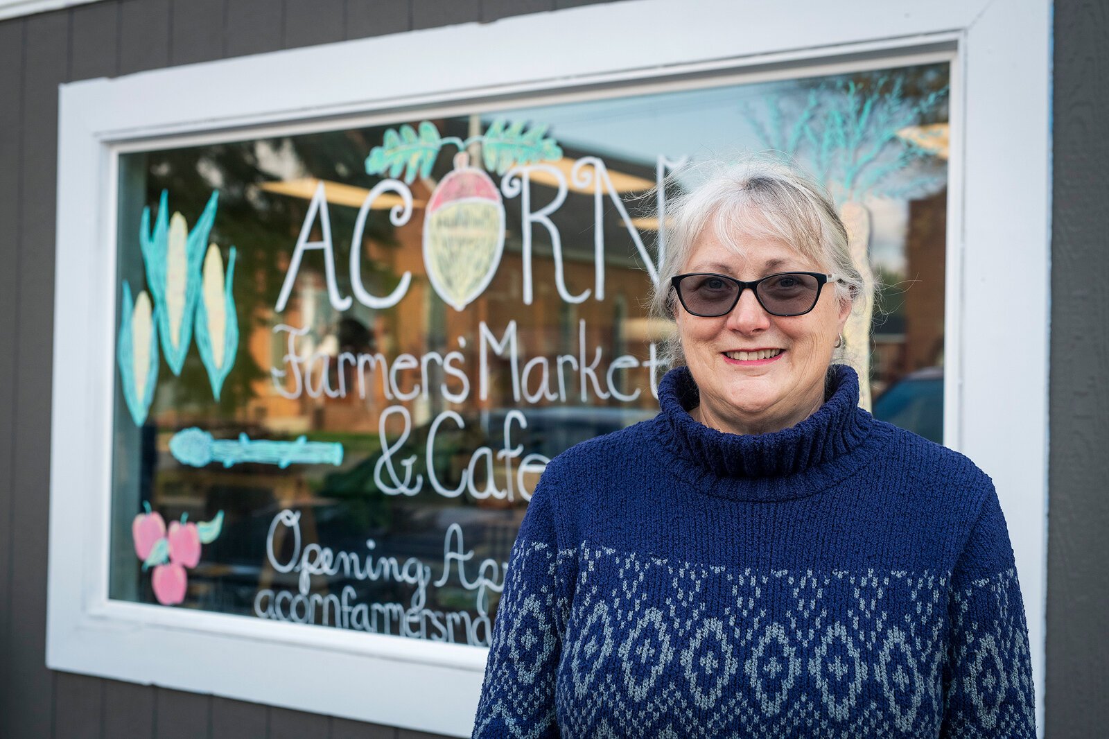 Ruth Vanbogelen at Acorn Farmers Market and Cafe in Manchester.