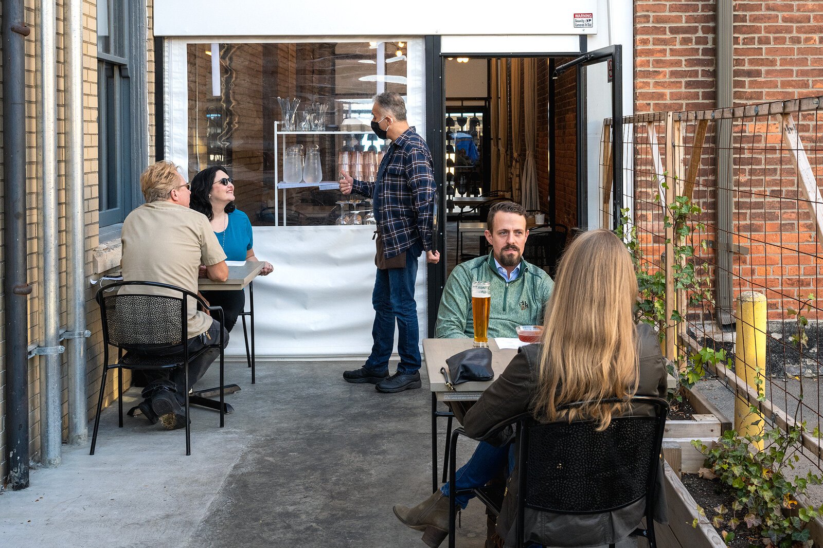 Bellflower's patio.