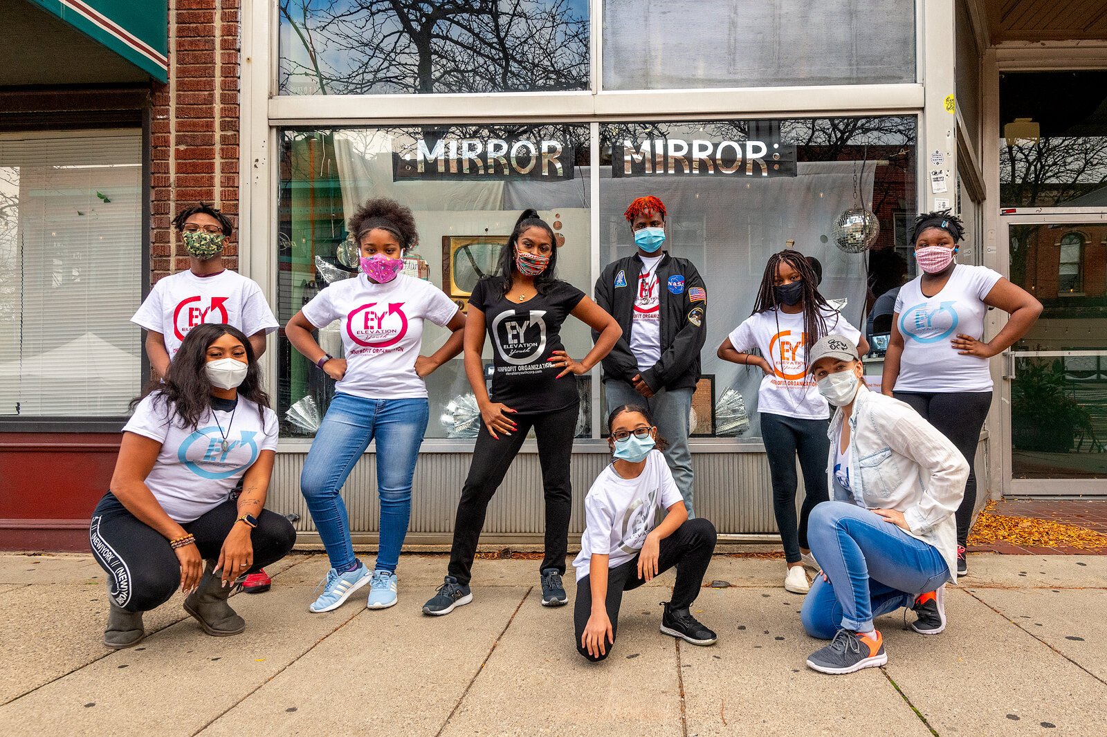 Front row: Event/Fundraiser Coordinator Dominique Johnson, Lahleen Johnson, Community Service Coordinator Hannah Mathia. Back row: Yaw Gayan-Apenteng, Kamela Sisson, Yolanda Ragland, Jordan Diaz, Imani Gayan-Apenteng, Elleona Ragland.