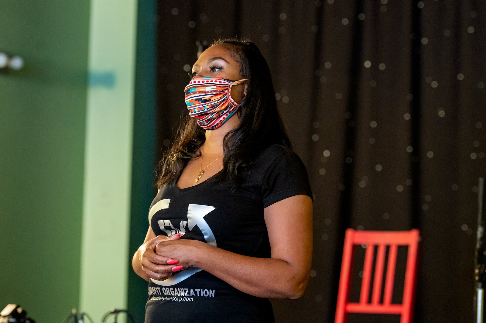 Yolanda Ragland at Elevation Youth's fashion class.