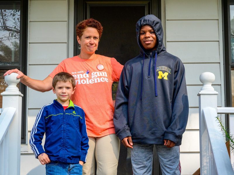 Gwen La Croix (center) with her sons James and Jude Payne.