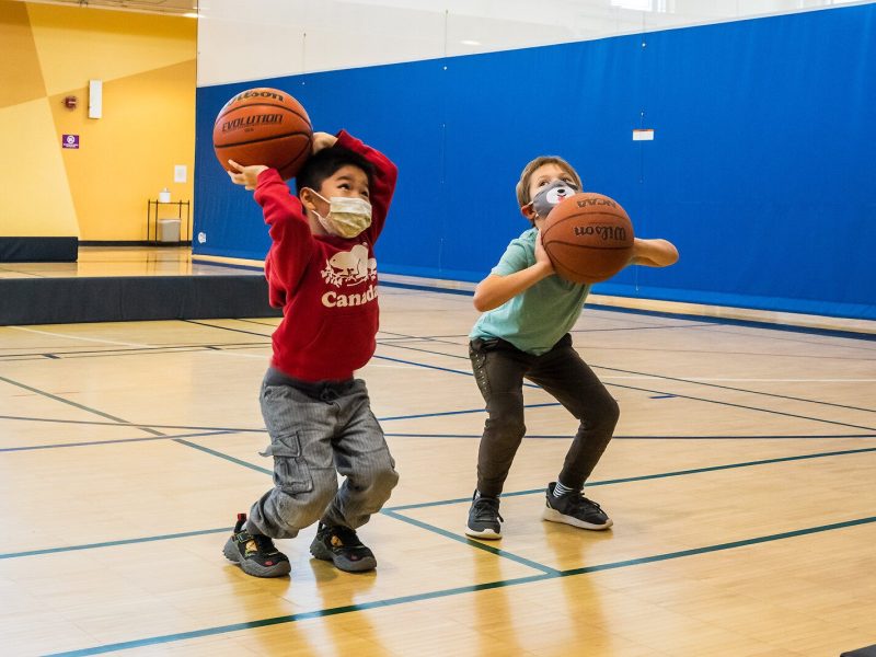Children play at the Ann Arbor YMCA during Learning Labs programming.