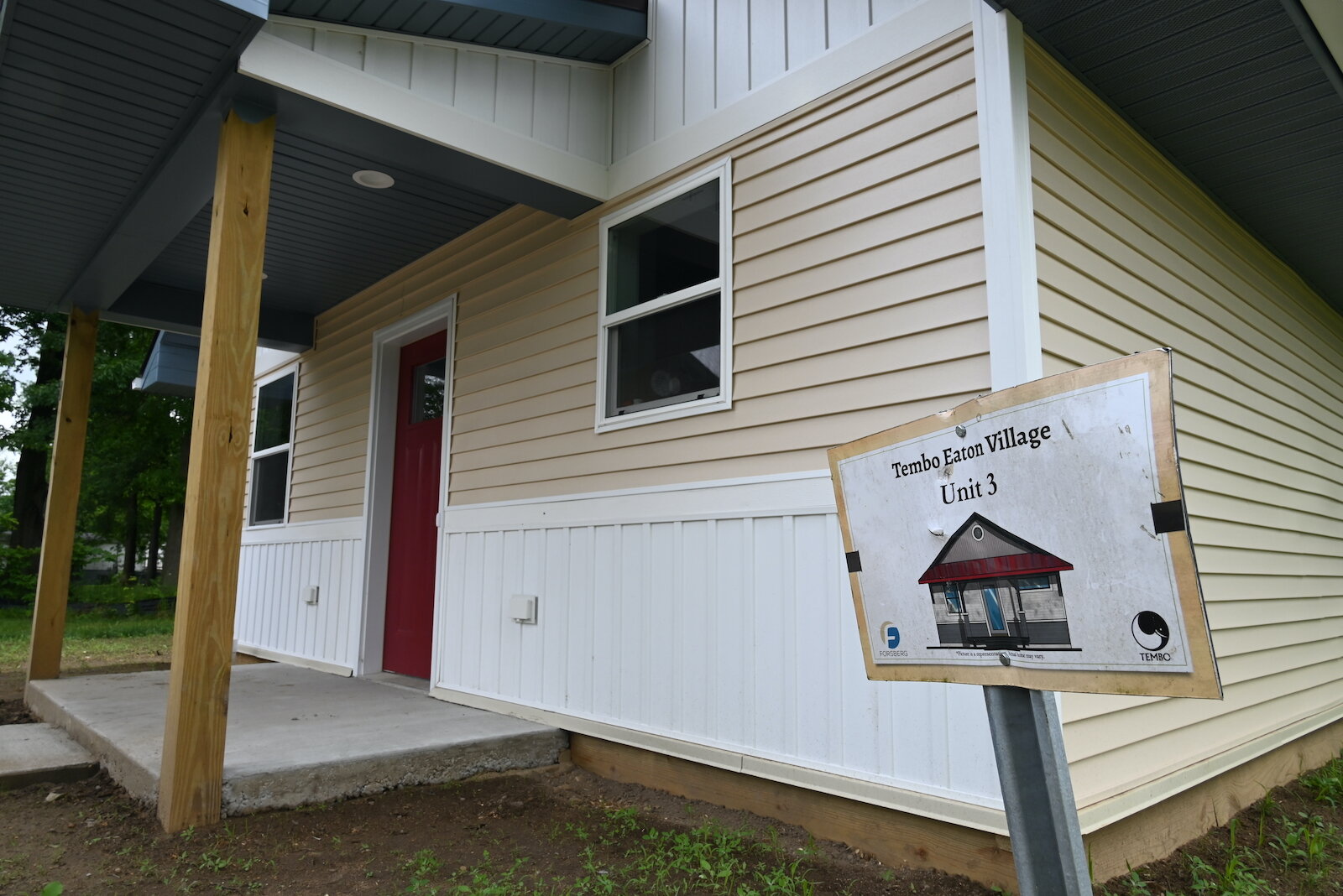 This house in in Eaton Village was recently occupied.