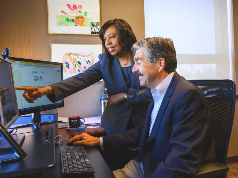 Robert Sheehan and colleague, Valerie Jamerson, take a look at the new Tool Kit.