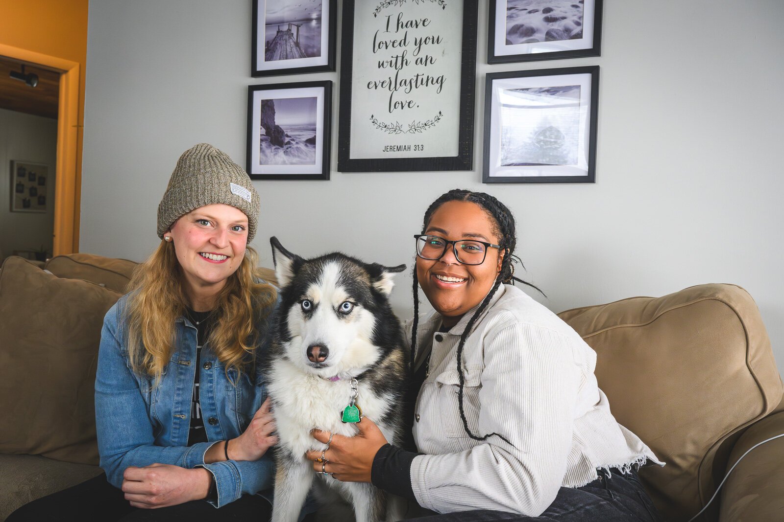 Kelsey Lehman and Autumn Carson, two of the three Embrace Health podcasters