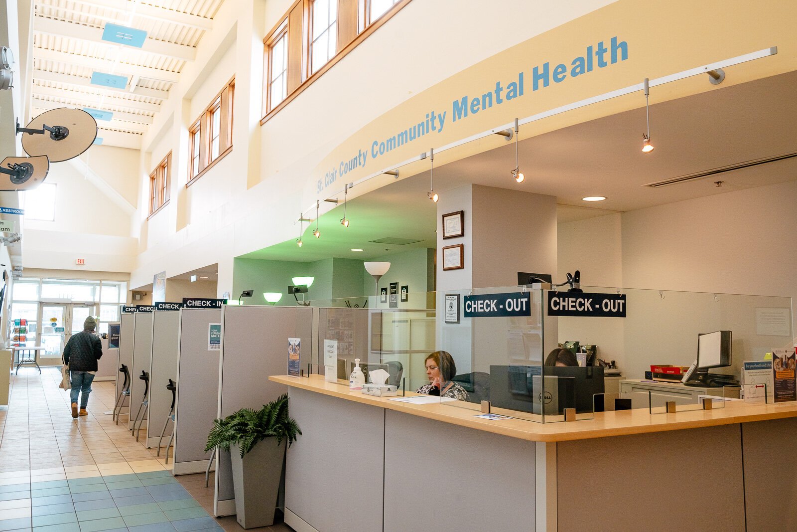 Check-in area of St. Clair Community Mental Health in Port Huron.