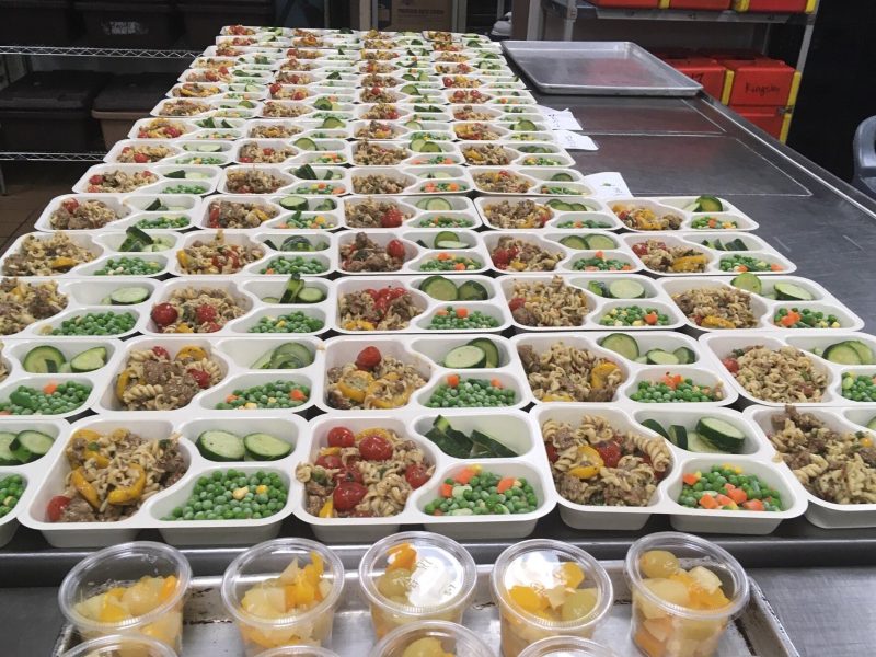 Healthy meals are prepared for the Northwest Michigan Community Action Agency's Meals on Wheels program.