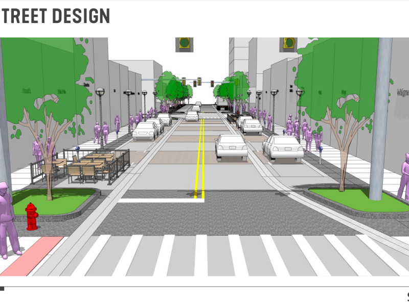 A rendering of the State Street redesign.