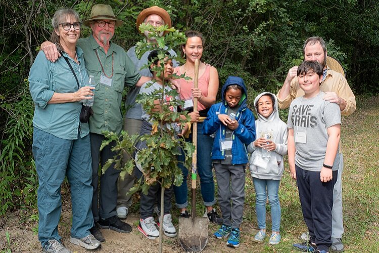 Members of the Secrest family attend the dedication ceremony for the new preserve.