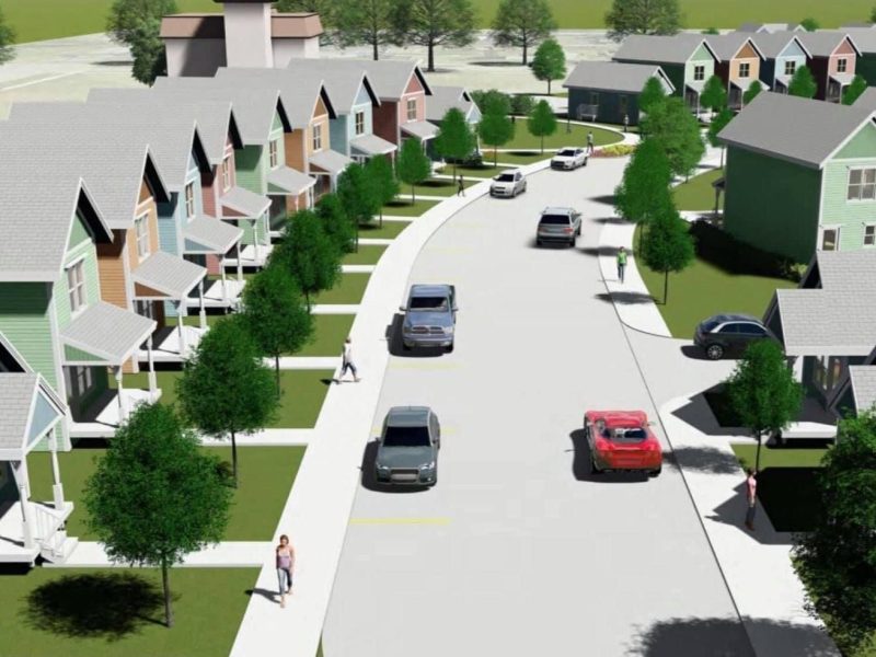 A rendering of the proposed development at 220 N. Park St. in Ypsilanti.