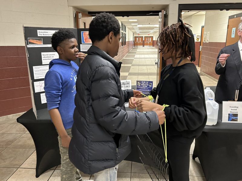 A trial run for the Traveling Sound Museum event at Ypsilanti Community Middle School last year.