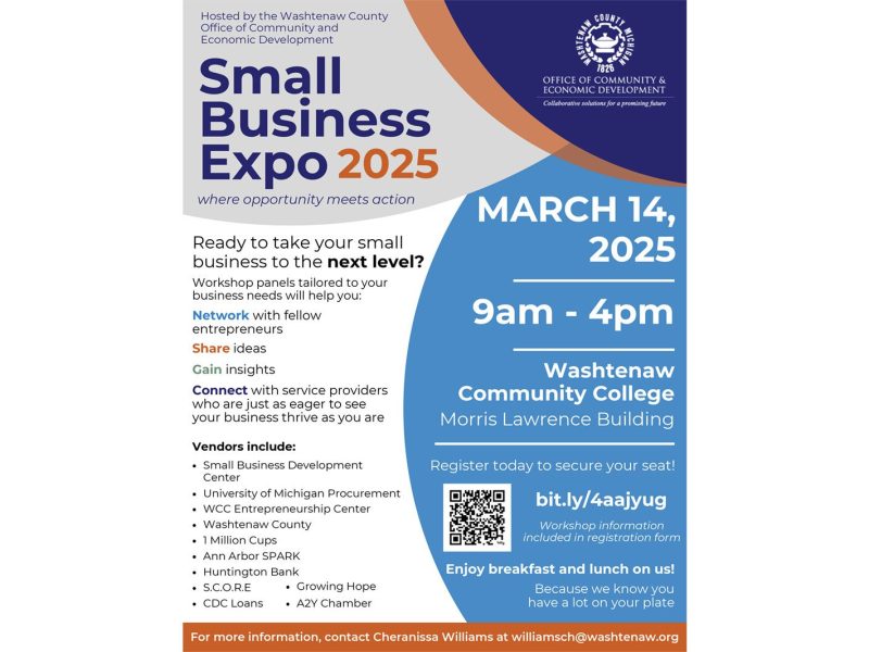 A flyer for the Small Business Expo.