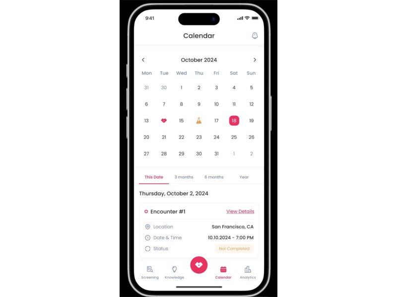 A screenshot of the KISS app.