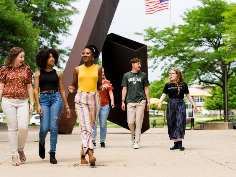 WCC students on campus.