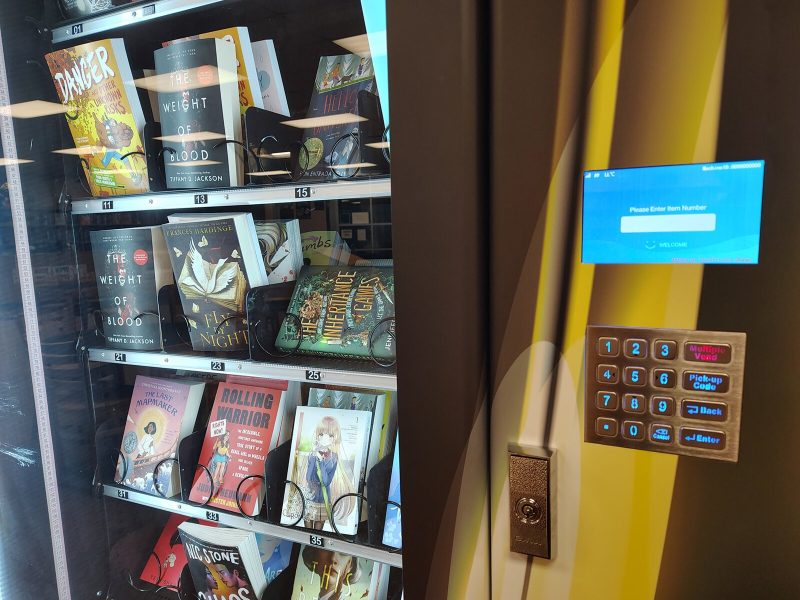 A book vending machine at Ypsilanti Community High School.