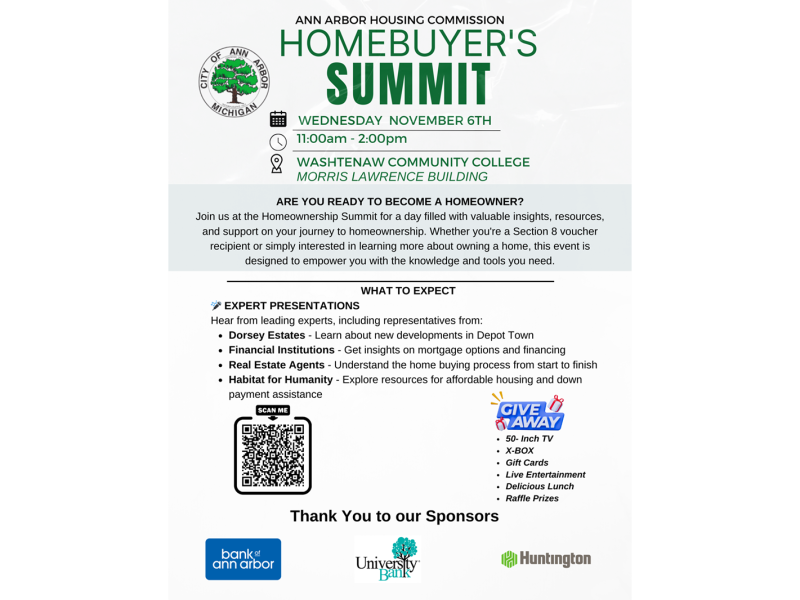 A flyer for the upcoming homebuyers' summit.