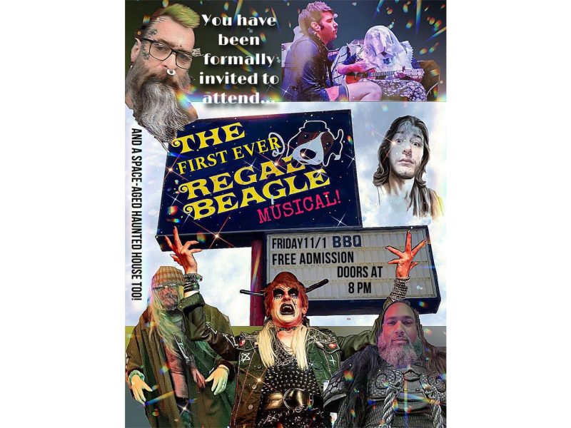 A flyer for "The First Ever Regal Beagle Musical."