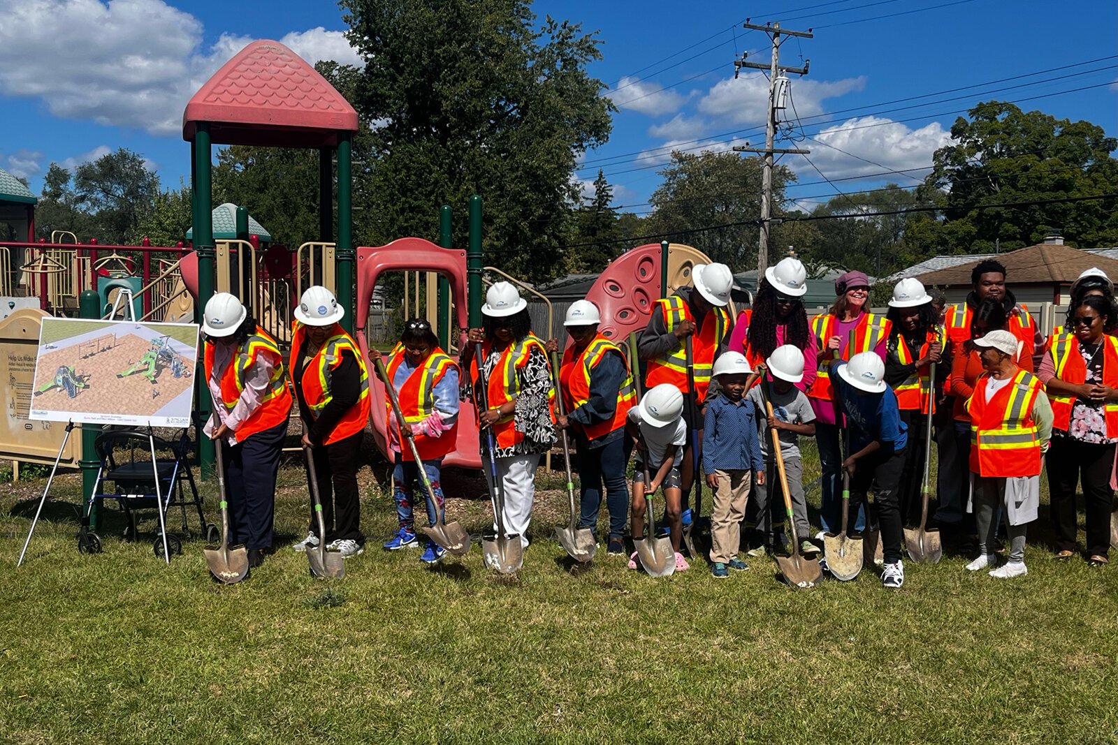 The groundbreaking for the West Willow Park renovation.
