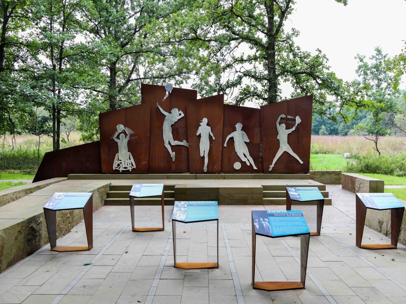 The new Title IX Plaza in Dexter.